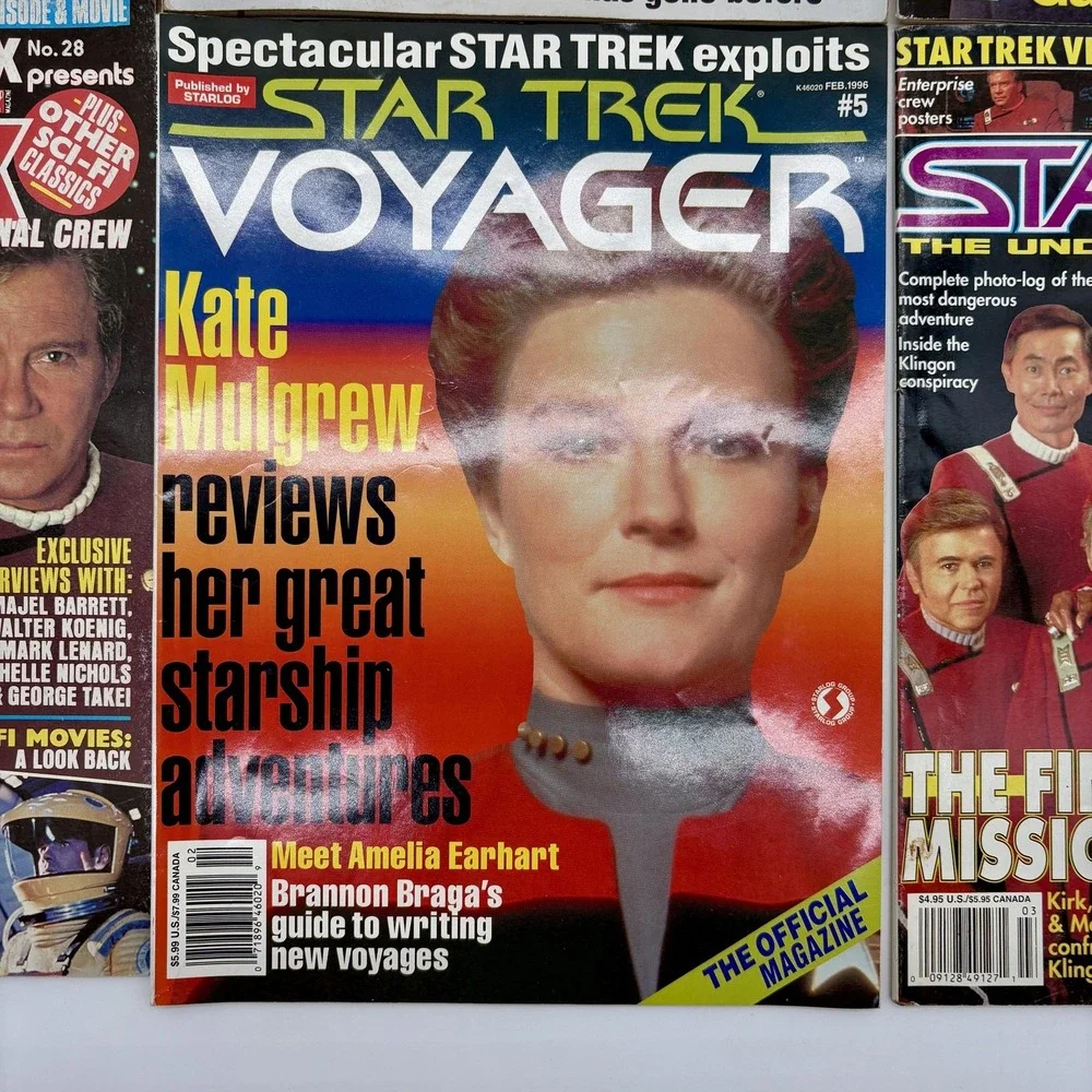 Star Trek Magazines Lot of 8‎ MAD Special Starlog 25th Anniversary TNG Voyager